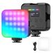 NEEWER Magnetische RGB Videolamp, 360° Full Color RGB61 LED-cameralamp met 3 koude schoenbevestigingen/CRI 97+/20 scènemodi/2500K-8500K/2000mAh, klein paneellicht voor draagbare fotografie selfie