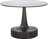 WOOOD Soya Bijzettafel - Mangohout/Glas - Zwart
