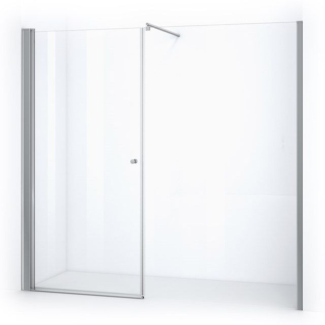 Maxaro Douchewand met Draaideur Zircon Comfort 220cm Chroom - 6095827291292