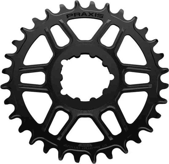 Praxis Kettingblad 1x MTB DM 30T 0mm-offset 10/11/12sp - Zwart