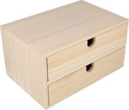 Artemio Houten Ladenkastje met 2 Laden 24x16x13,5 cm
