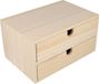Artemio Houten Ladenkastje met 2 Laden 24x16x13,5 cm
