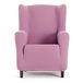 Eysa Bielastische bankovertrek voor oorfauteuil, kleur: roze, design Harlem