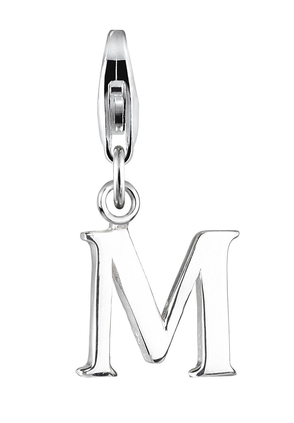 Elli Elli Bedel Dames Letter M Initiaal in 925 Sterling Zilver