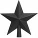 Kaemingk B.V. étoile de sapin de Noël - noir - paillettes - 19 cm - plastique
