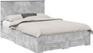 vidaXL Bedframe met lade Beton Grijs 140 x 190 cm Bewerkt hout