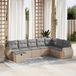 Maison Exclusive - Ensemble de meubles de jardin 8 pièces avec canapé et coussins, beige, en polyrotin