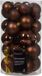 Decoris Kunststof Kerstballen Bruin 30 stuks 6 cm