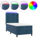 vidaXL Boxspringbed met matras en LED-verlichting, fluweel, donkerblauw, 180x200 cm