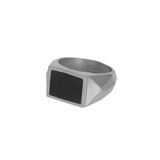 iXXXi Men Audi Heren Ring Gepolijst Staal Rechthoek Zegelring Antique