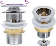 vidaXL Pop-up afvoer zonder overloop 6,4x6,4x9,1 cm argent