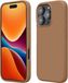 kwmobile telefoonhoesje geschikt voor Apple iPhone 16 Pro Max - Hoesje met siliconen coating - Smartphone case in cappuccino