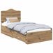 vidaXL Bedframe met lade Artisan Eiken 90 x 190 cm Bois traité