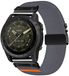 By Qubix - Geschikt voor Garmin bandje - 22mm Quickfit - Nylon bandje met parachute sluiting - Grijs