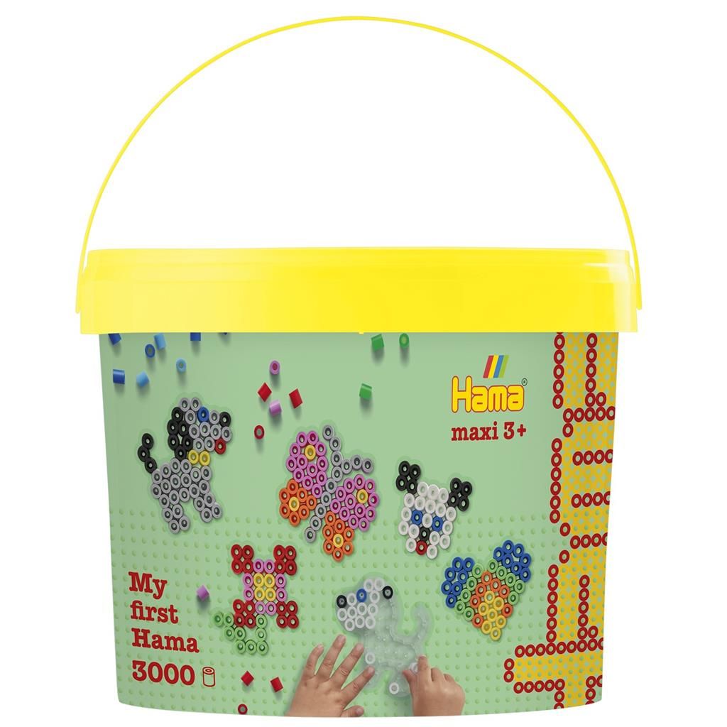 Hama Maxi - Strijkkralen en Grondplaat (3000 stuks)
