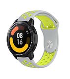 Strap-it sport band - grijs/geel - Geschikt voor Xiaomi Watch S1