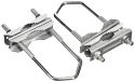 HD-LINE Set van 2 dubbele klemmen, tandklem, tot 60 mm, verzinkt balkon, zilver 4