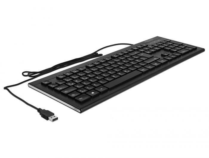 DeLOCK 12672 Qwertz USB Zwart