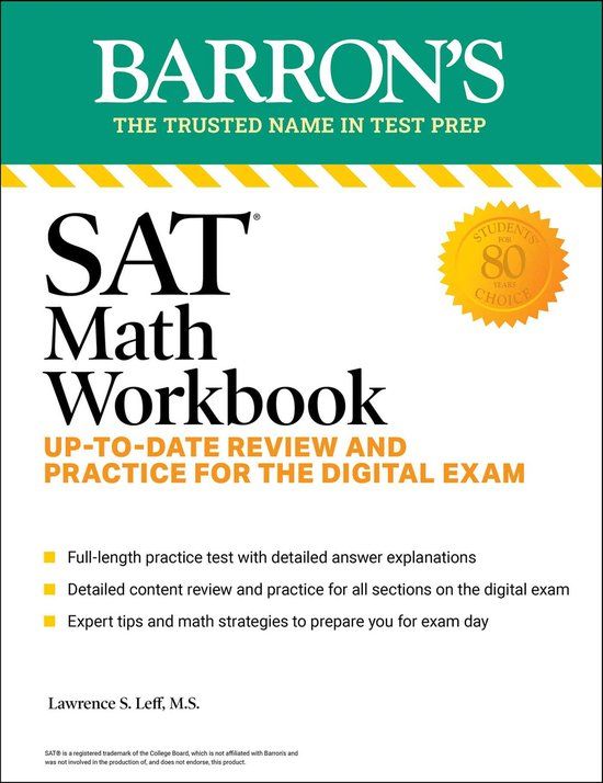 SAT Barron's SAT Math Workbook: Up-to-Date Practice for the Digital Exam