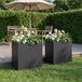Prolenta Maison Exclusive - Lot de 2 pots de jardin, couleur noire, dimensions 50 x 30 x 40 cm