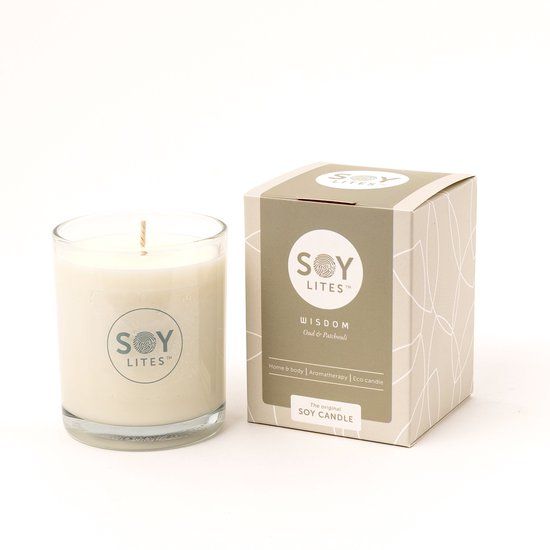 SoyLites Soja Geurkaars Wisdom Oudh en patchouli 55 uur