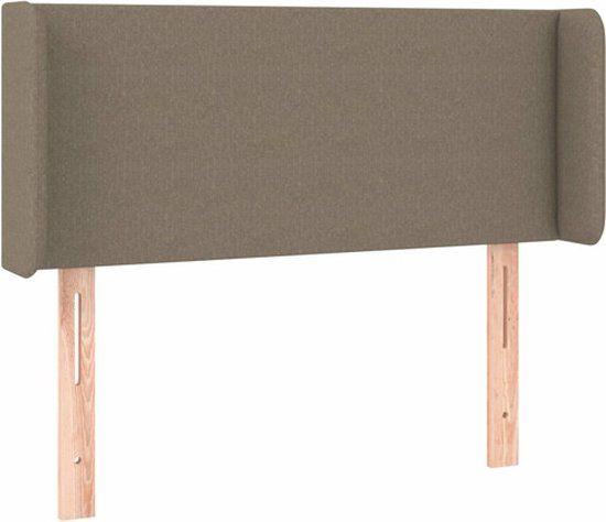 vidaXL Hoofdbord met randen 103x16x78/88 cm stof taupe