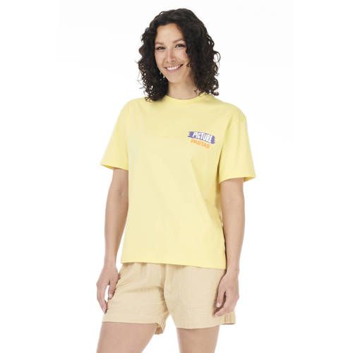 Picture T-shirt geel