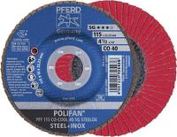 PFERD Lamellenschijf POLIFAN CO-COOL SG STEELOX Ø 125 mm Korrel 40 conisch 67760425
