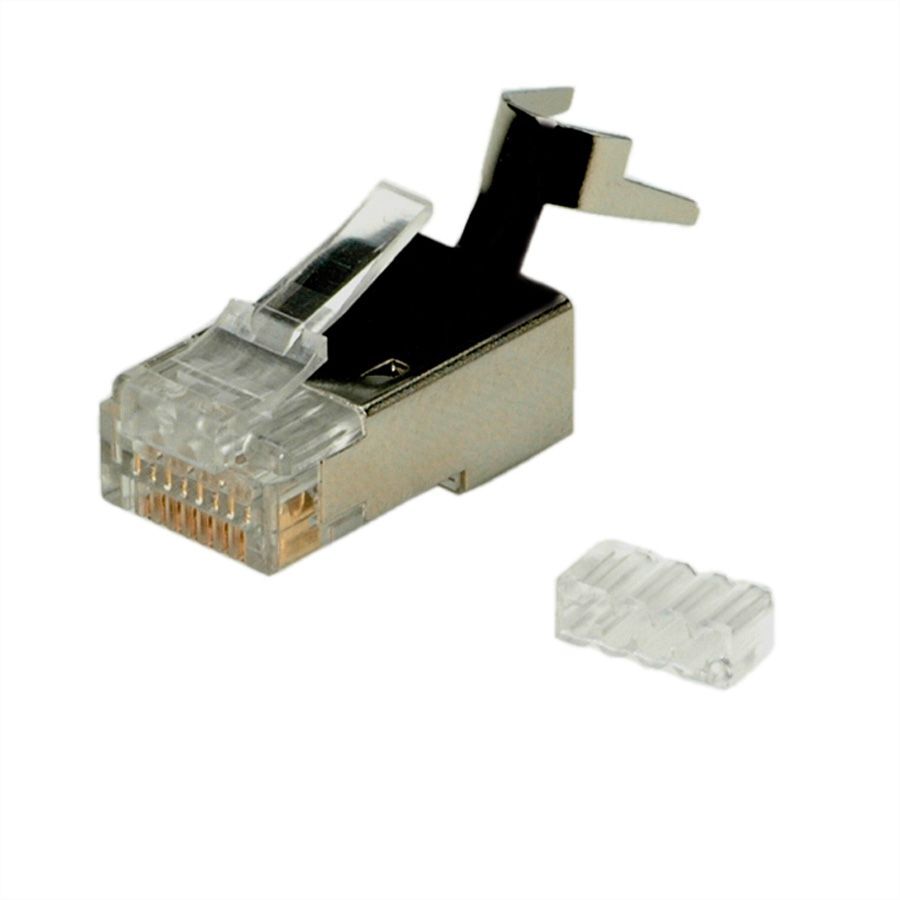 ROLINE Easy-Use RJ45 krimp connectoren voor CAT6 F/UTP installatiekabel - 10 stuks