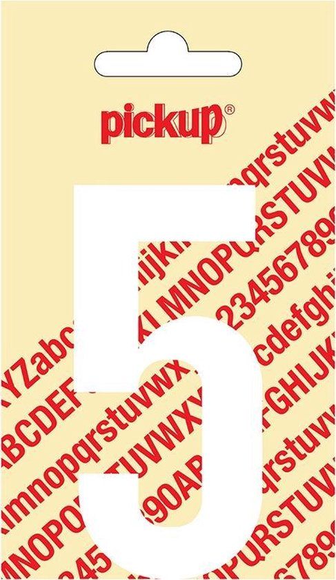 Pickup Plakcijfer Nobel 90 mm Wit 5