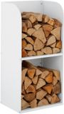 Relaxdays Houtrek - 80x40x30 cm - 2 laags - wit