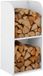 Relaxdays Houtrek - 80x40x30 cm - 2 laags - wit