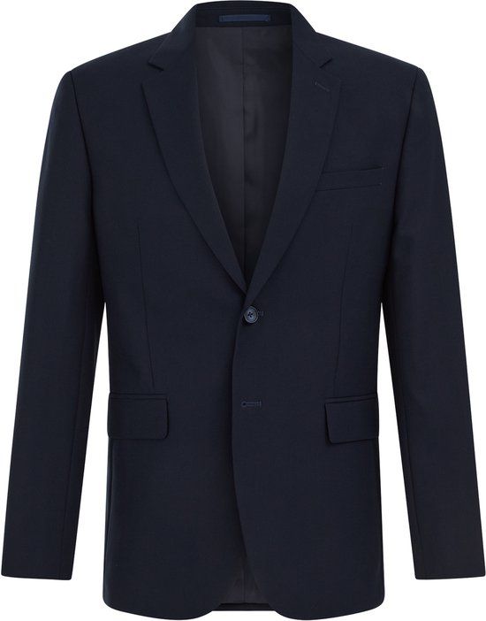 WE Fashion Heren slim fit blazer - Donkerblauw - Maat 52