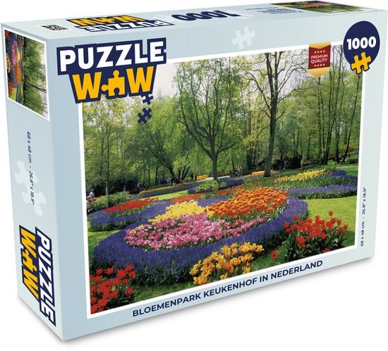 MuchoWow Puzzel Bloemenpark Keukenhof in Nederland - Legpuzzel - Puzzel 1000 stukjes volwassenen - Sinterklaas cadeautjes - Sinterklaas voor grote kinderen