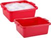 Plasticforte Afwas en Schoonmaak Teil - 2x - Rechthoek - Kunststof - 11L - Rood