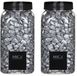 Mica Decorations decoratie steentjes - 2x - zilver - 1 kilo - 650ml - hobby steentjes