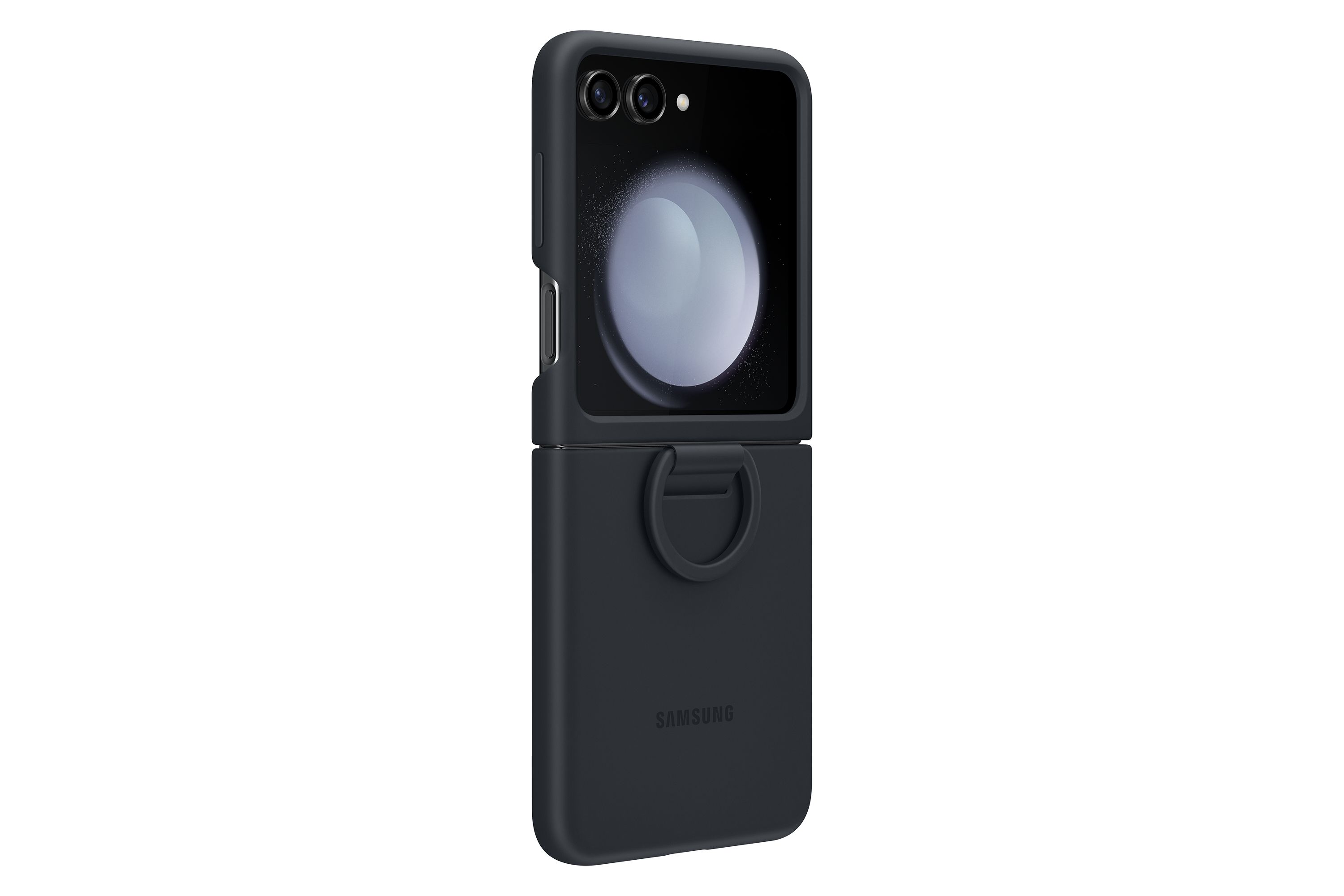 Samsung Galaxy Z Flip5 Hoesje - Indigo - Silicone - Met Ring