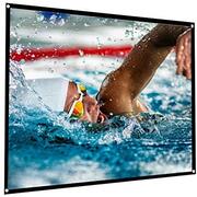 Tonysa Beamer canvas, 60 - 100 inch opvouwbaar projectorgordijn, 4:3 projectieoppervlak voor outdoor camping film / vrije luchtbioscoop met synthetisch polyesterweefsel, wit, 100 inch.