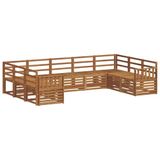 vidaXL - Buiten - bank - set - 9 - st - Naturel