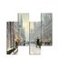 Homemania Winterfoto, 4 steden en landschappen per woonkamer, meerkleurig, van MDF, 76 x 0,3 x 50 cm