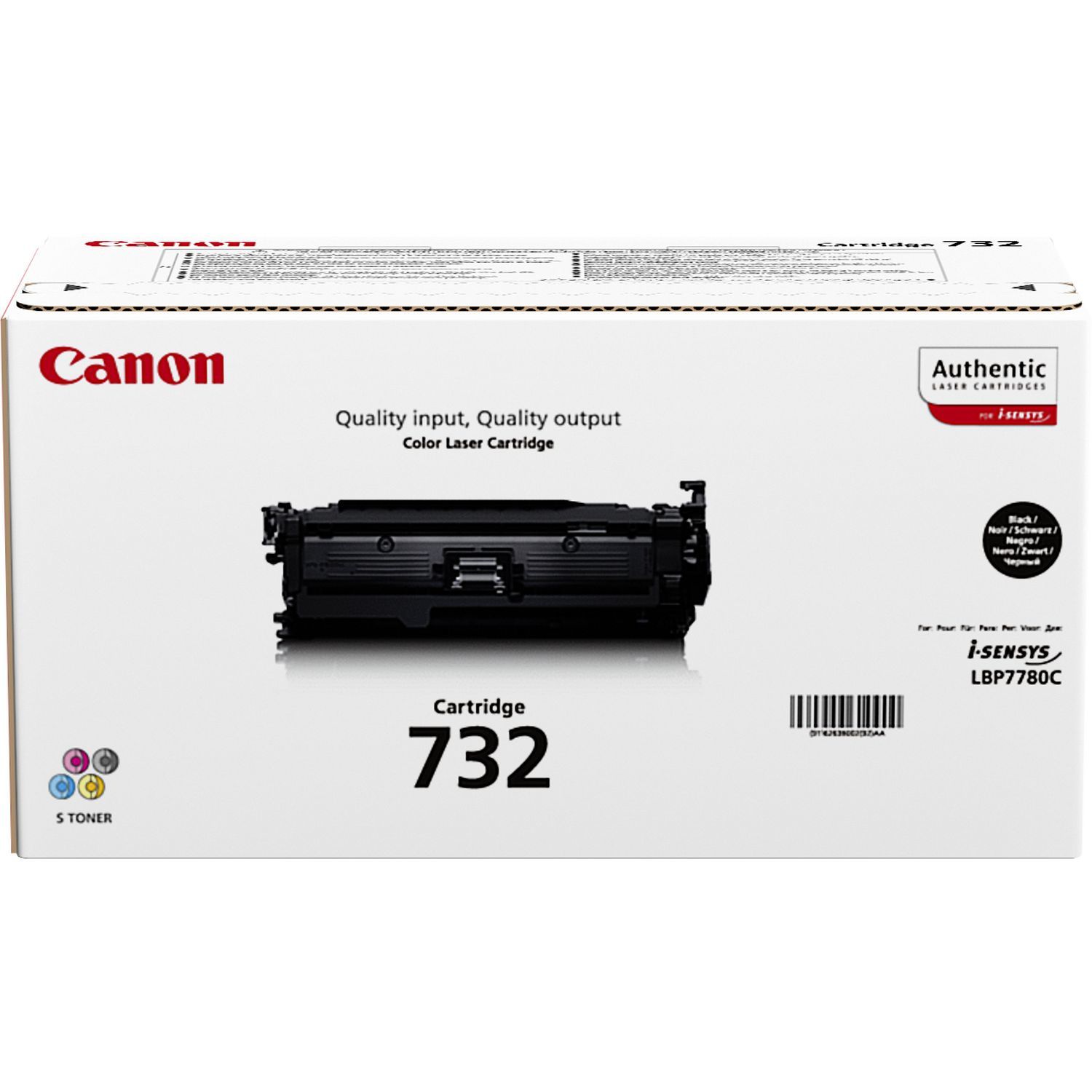 Canon 732K Zwart Toner Cartridge - 6100 Pagina's - 6263B002