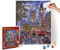 Schipper 609130873 schilderen op nummer, volle maan over Londen - afbeeldingen schilderen voor volwassenen, inclusief penseel en acrylverf, 40 x 50 cm