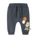 NAME IT BABY joggingbroek met borduursels en print - donkerblauw