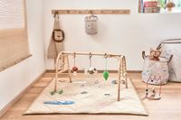 OYOY Tapis de jeu pour bébé Coton, Polyester Beige 102x102 cm
