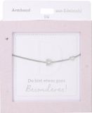 Depesche armband zilver met D-hanger en hartje