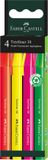 Faber-Castell Textliner 38 Markeerstiften - 4 stuks - Roze, Geel, Oranje, Groen