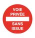 Aua schild, privéweg, zonder Issue - Ø 200 mm, vinyl zelfklevend