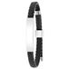 Lucardi Heren Armband zwart - Staal - Zilverkleurig