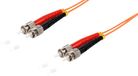 1aTTack.de 1x 2m OM2 LWL DX DUPLEX patchkabel ST/UPC - ST/UPC MM MULTIMODE - 50/125 µm LSZH oranje