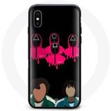 Maniacase Hoesje voor iPhone XS Max Inktvis Spel Gezichten Maskers